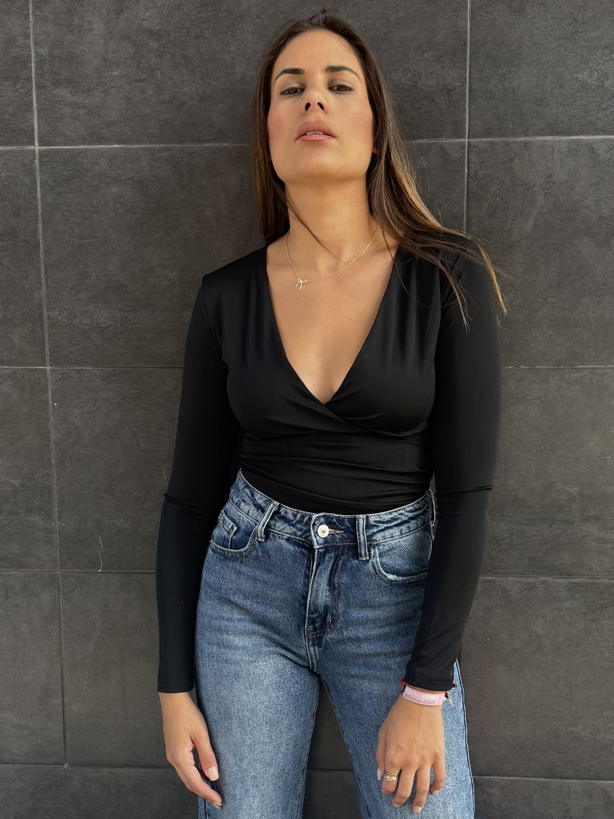 BODY ESCOTE CRUZADO LICRA