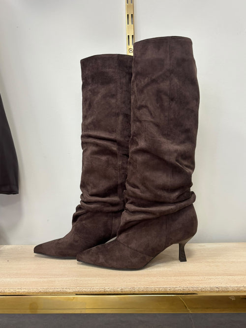 BOTAS ALTAS ARRUGADAS CHOCOLATE