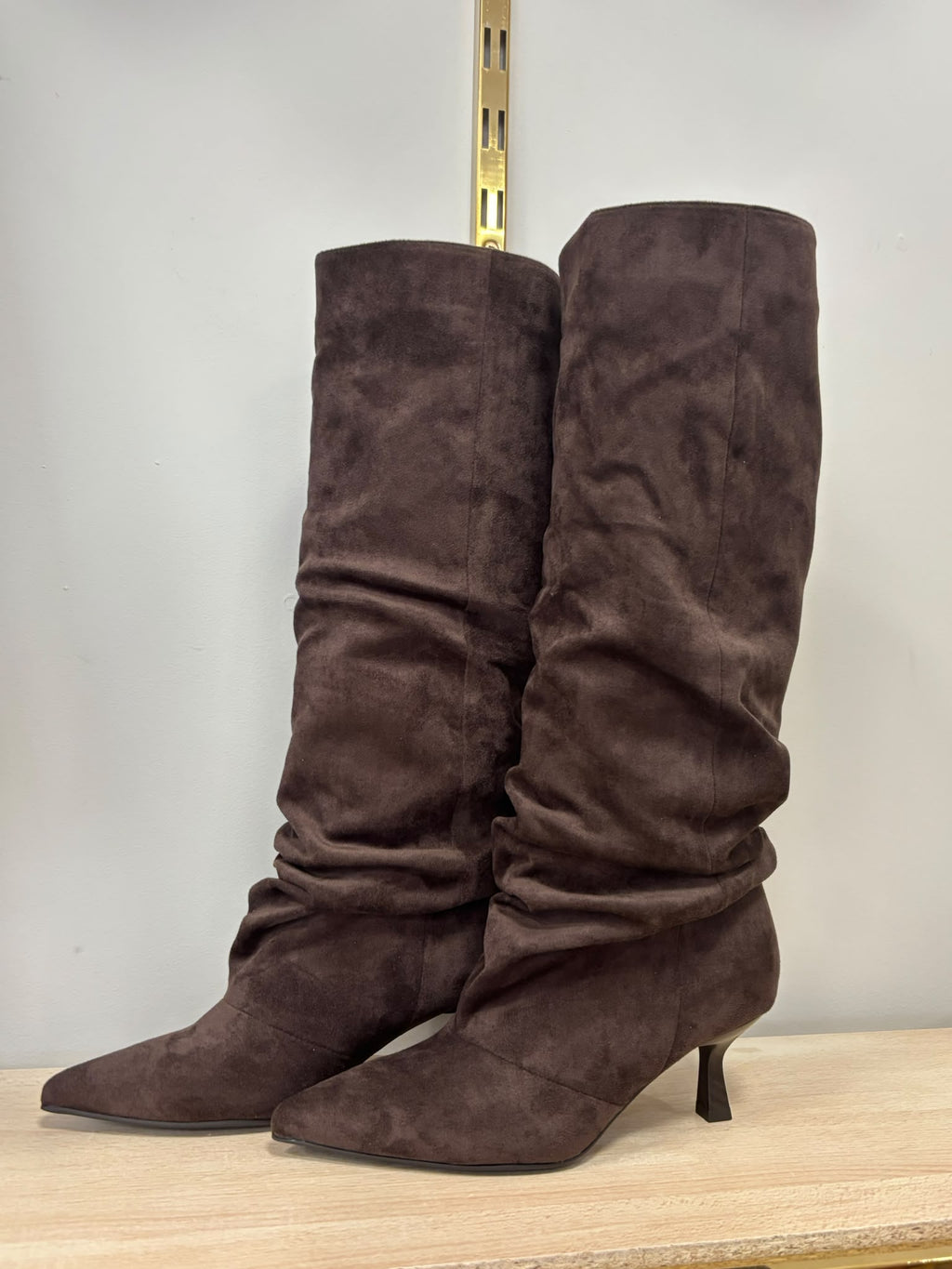 BOTAS ALTAS ARRUGADAS CHOCOLATE