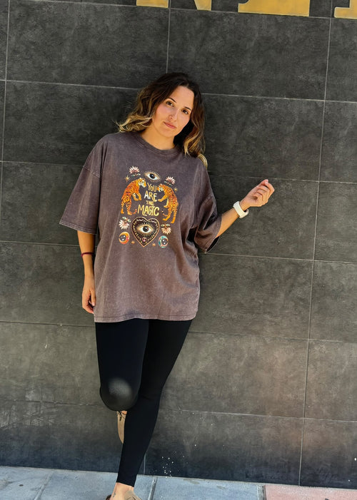 CAMISETA EFECTO LAVADO TIGRE