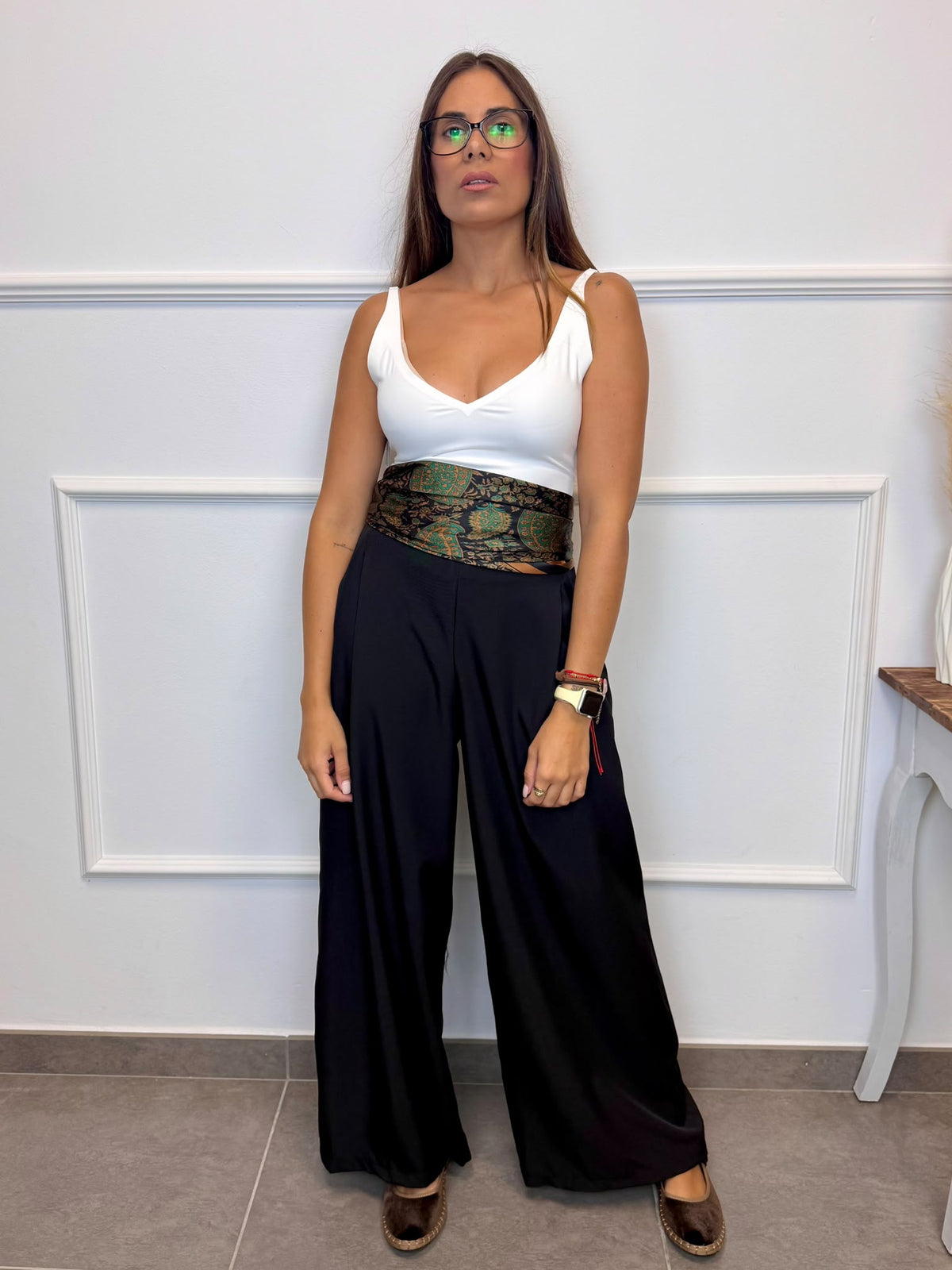 PANTALÓN DE PINZA PATA ANCHA