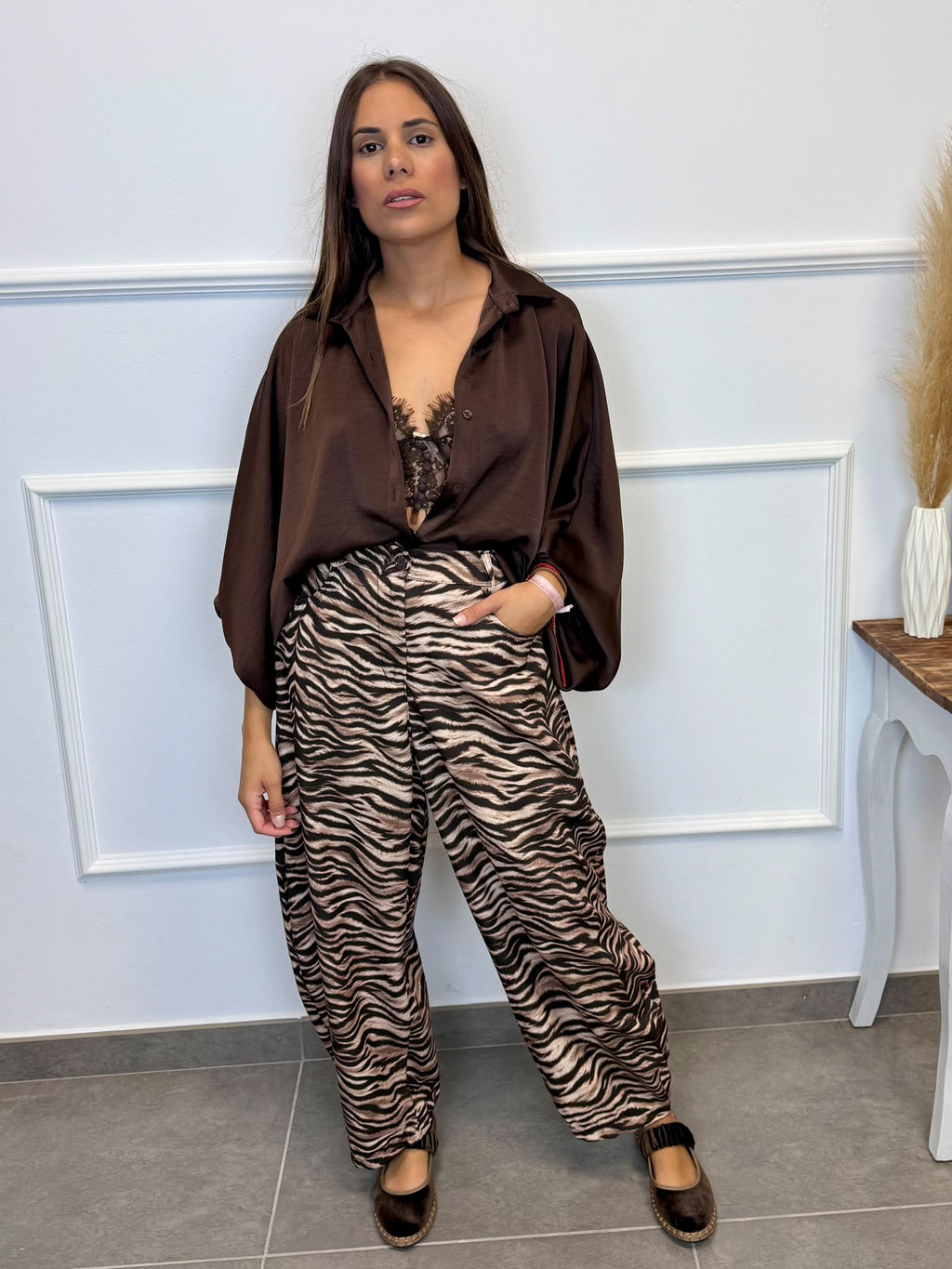 PANTALÓN GLOBO ESTAMPADO