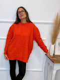 JERSEY DE PUNTO OVERSIZE CON CUELLO REDONDO