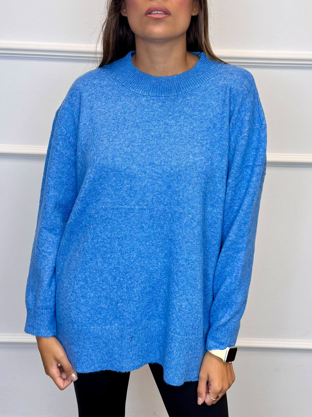 JERSEY DE PUNTO OVERSIZE CON CUELLO REDONDO