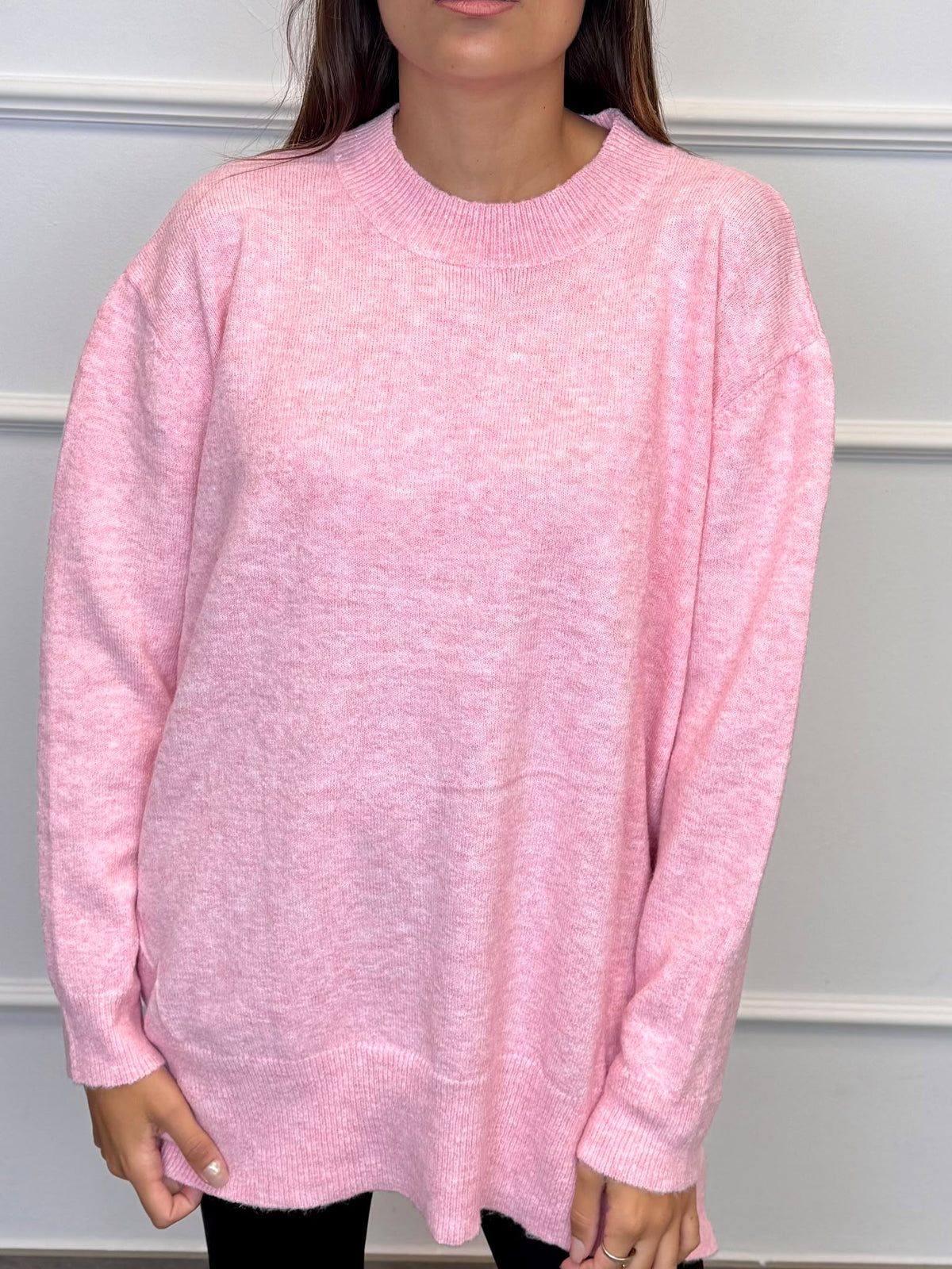 JERSEY DE PUNTO OVERSIZE CON CUELLO REDONDO