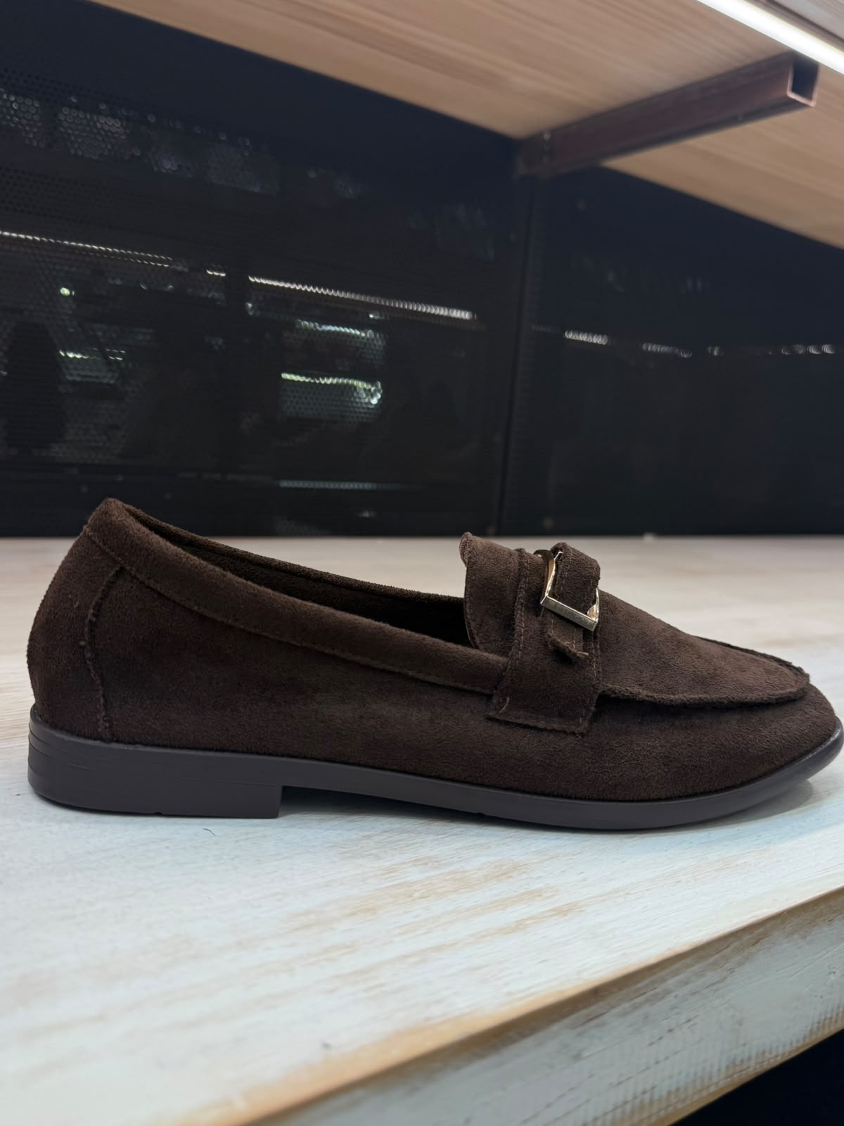 MOCASÍN PIEL DE ANTE CHOCOLATE